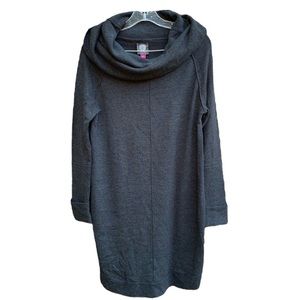 Vince Camuto Grey Cowl Neck Sweater Dress